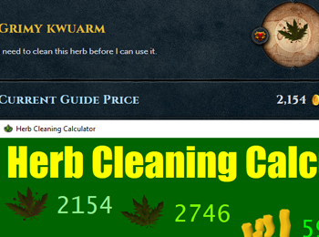 RS3 Herb Cleaning Calc