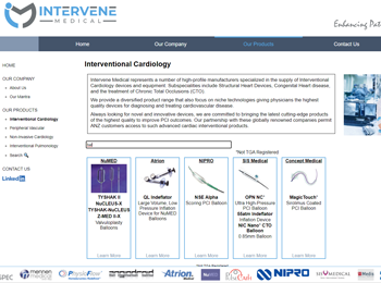 Intervene Medical website